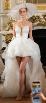 MAXI DRESS IVA SATIN TULLE PEARLS WHITE
