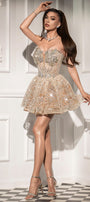 МINI SET TOP CON GONNA PEARL RASO BIANCA
