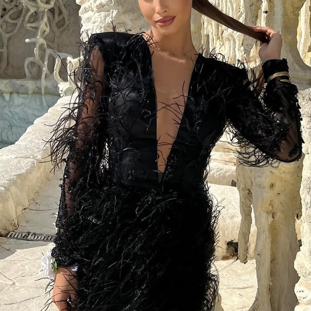 MINI SKIRT AND CROP TOP SET JILLIAN FEATHERS LACE BLACK