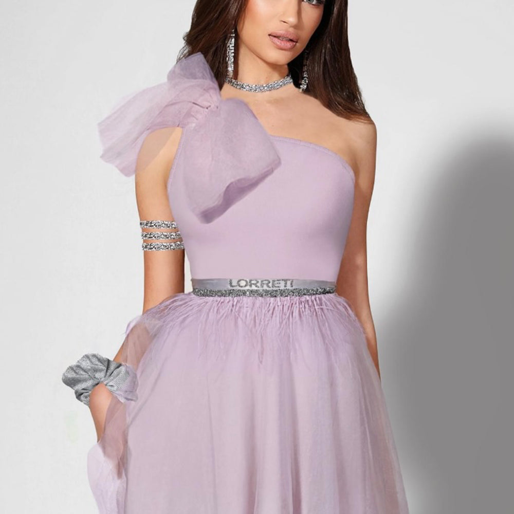 MINI DRESS ZAYA TRICOT TULLE LAVENDER