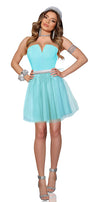 MINI DRESS VIVIEN TRICOT TULLE MINT