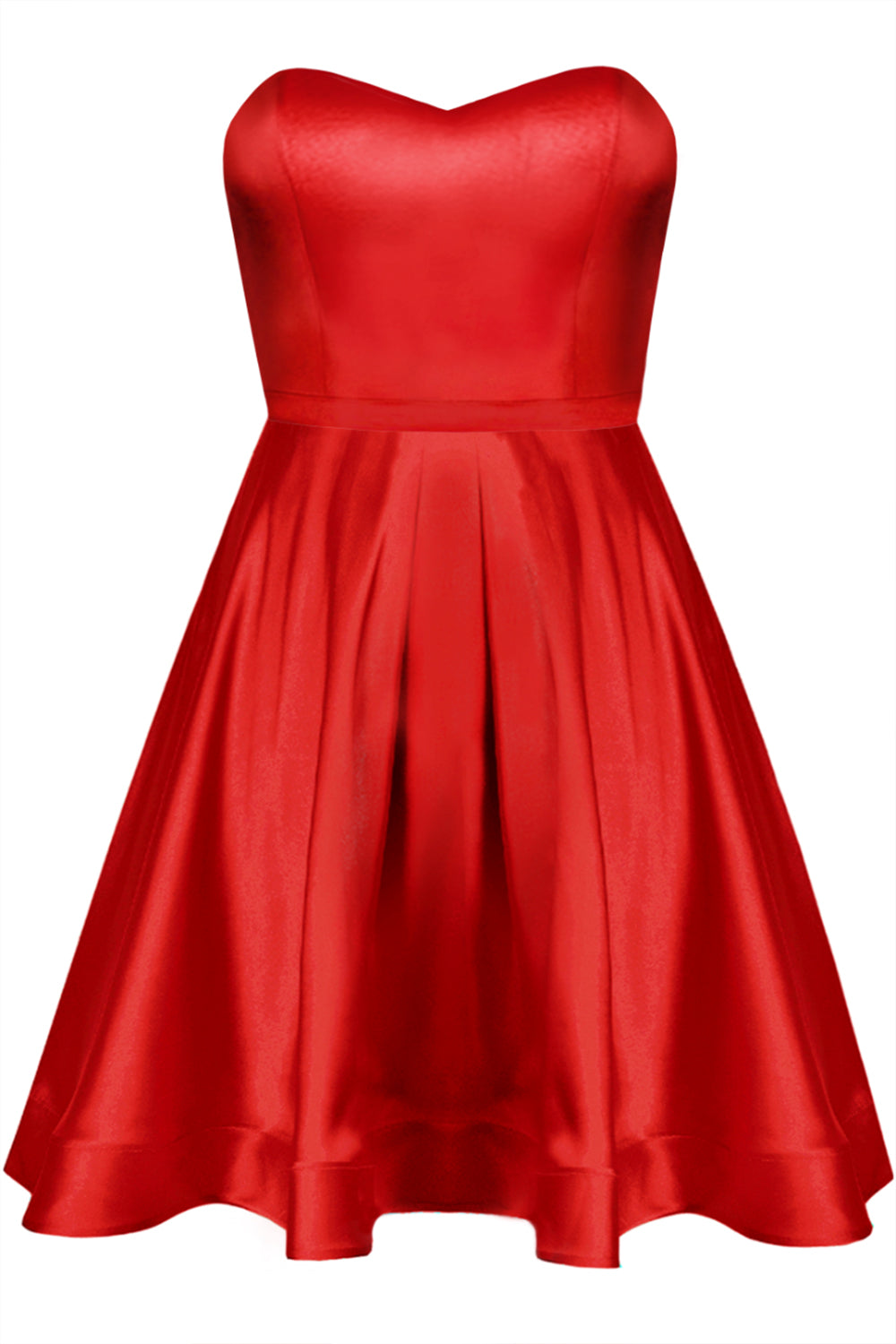 MINI SKIRT AND CROP TOP SET MARYLIN SATIN RED
