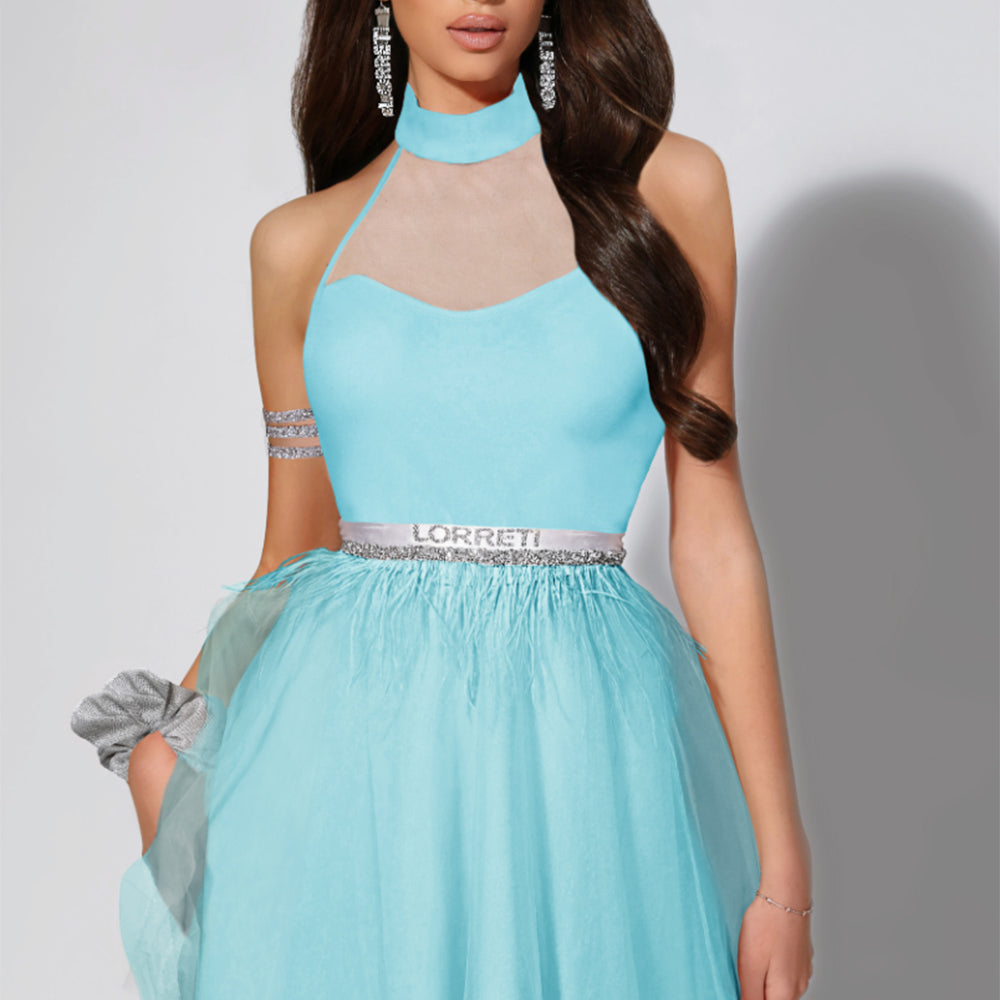 MINI DRESS NAOMI TRICOT TULLE MINT