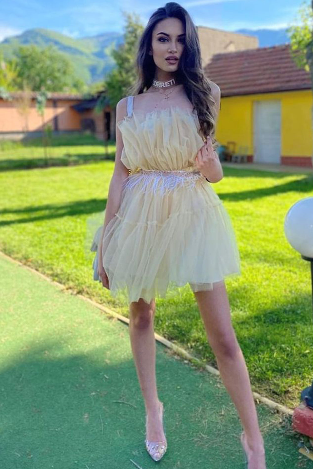 MINI DRESS BARBIE TULLE VANILLA