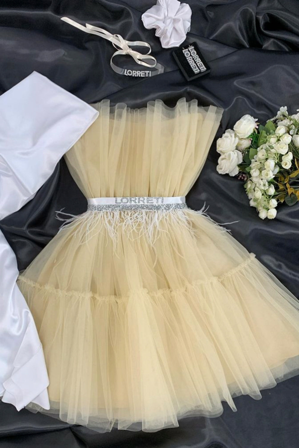 MINI DRESS BARBIE TULLE VANILLA