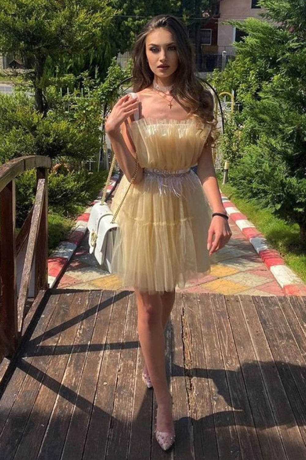 MINI DRESS BARBIE TULLE VANILLA