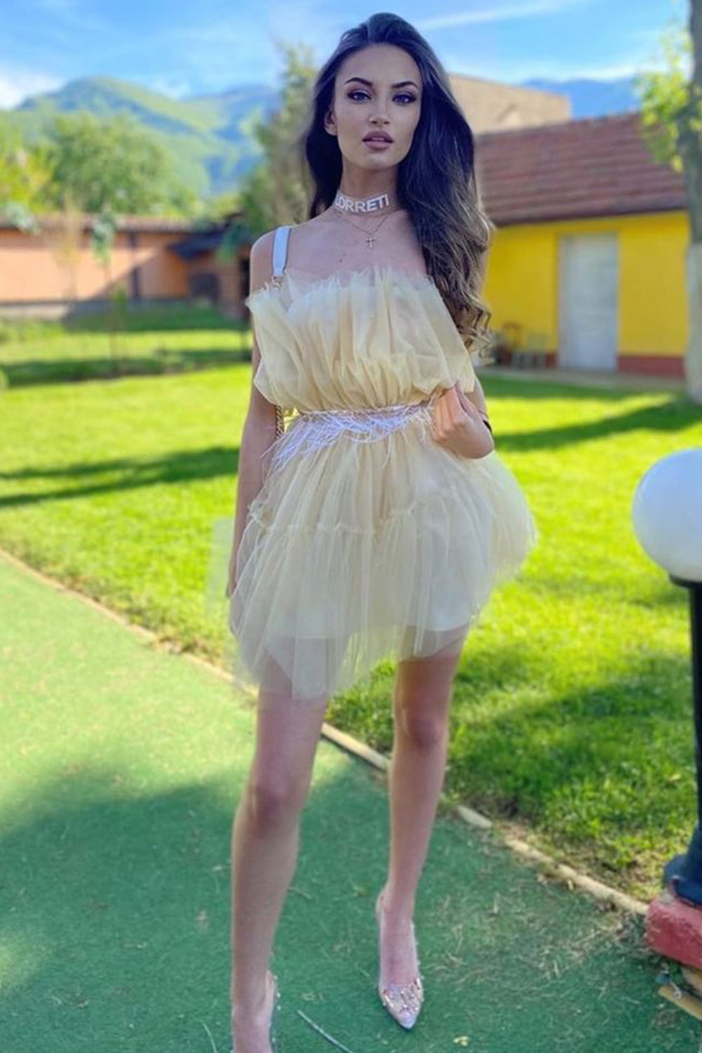 MINI DRESS BARBIE TULLE VANILLA