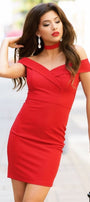 MINI DRESS TRICOT RED