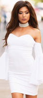 MINI DRESS TRICOT WHITE