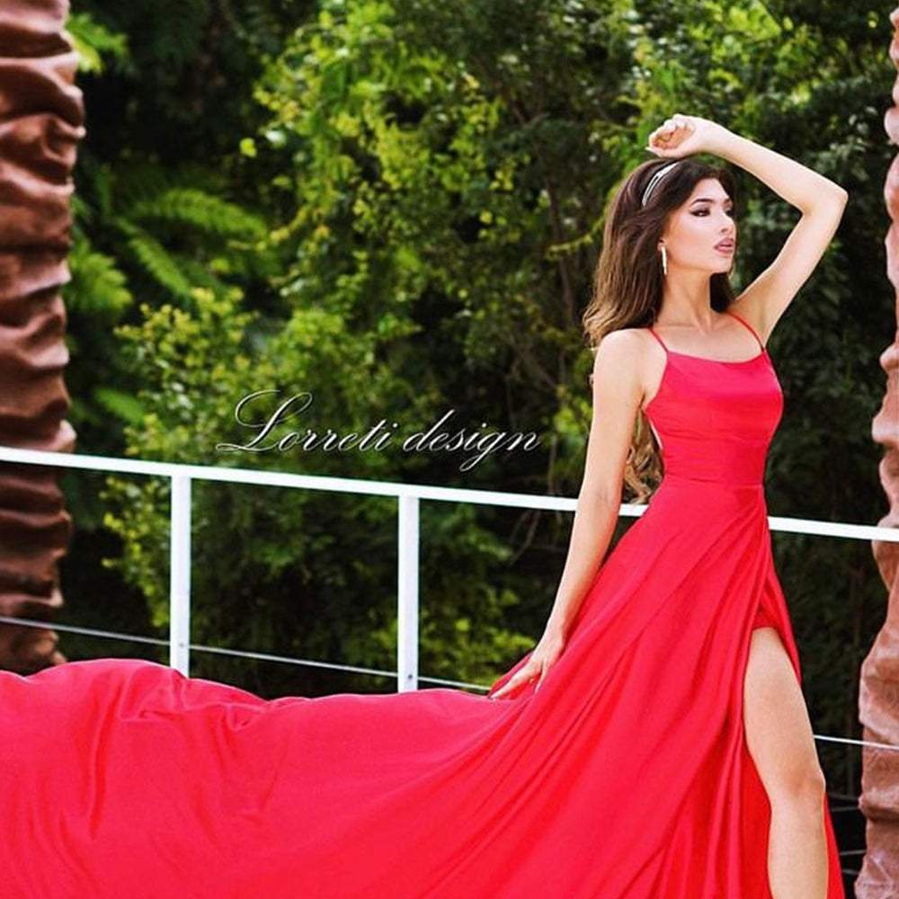 MAXI DRESS ALINA SATIN RED