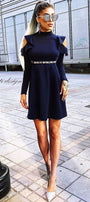 MINI DRESS TRICOT DARK BLUE