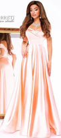 MAXI SKIRT AND CROP TOP SET ALEXANDRA SATIN POWDER PINK