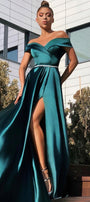 MAXI SKIRT AND CROP TOP SET ALEXANDRA SATIN DARK GREEN