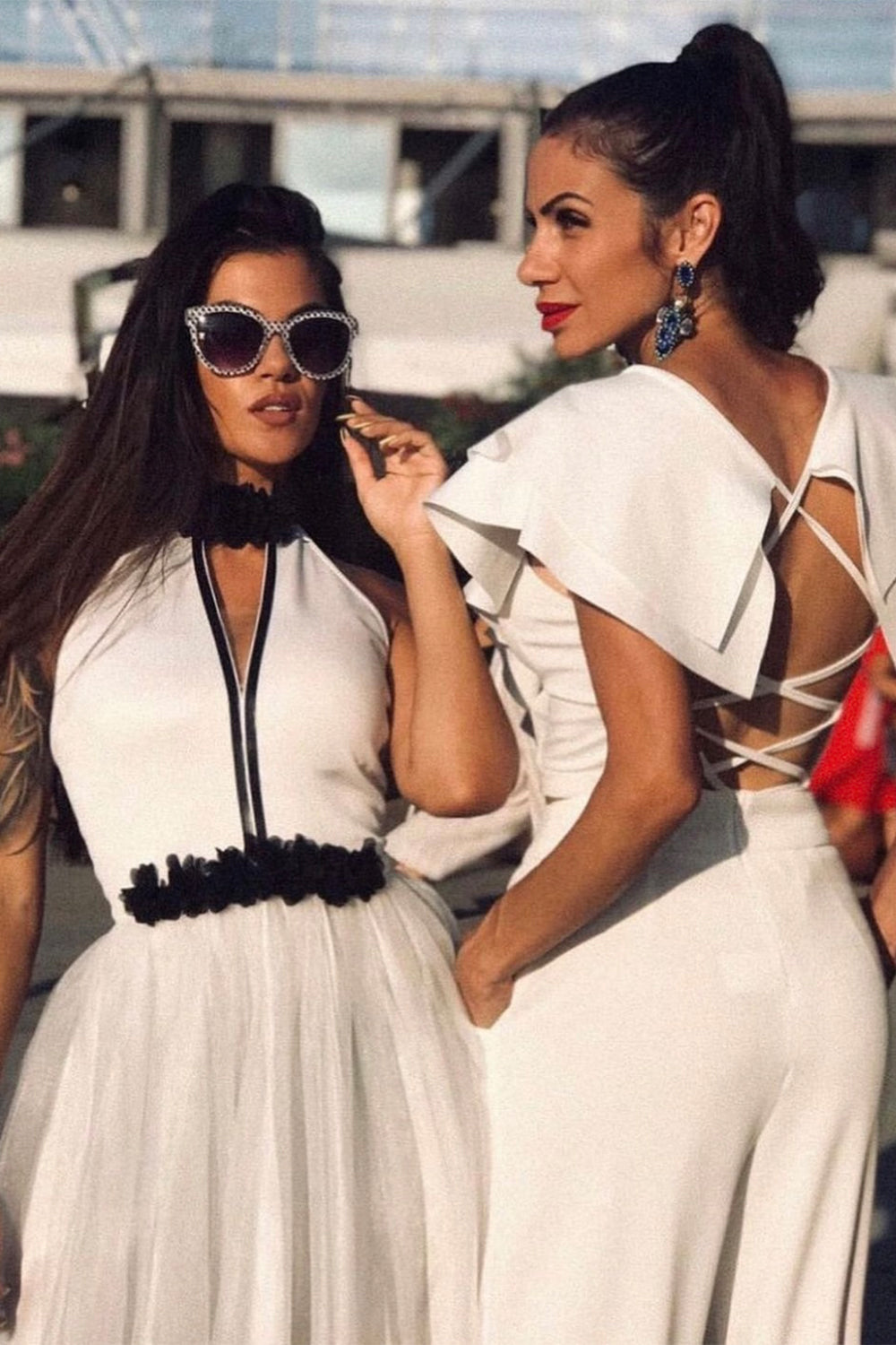 MINI DRESS SATIN TULLE WHITE