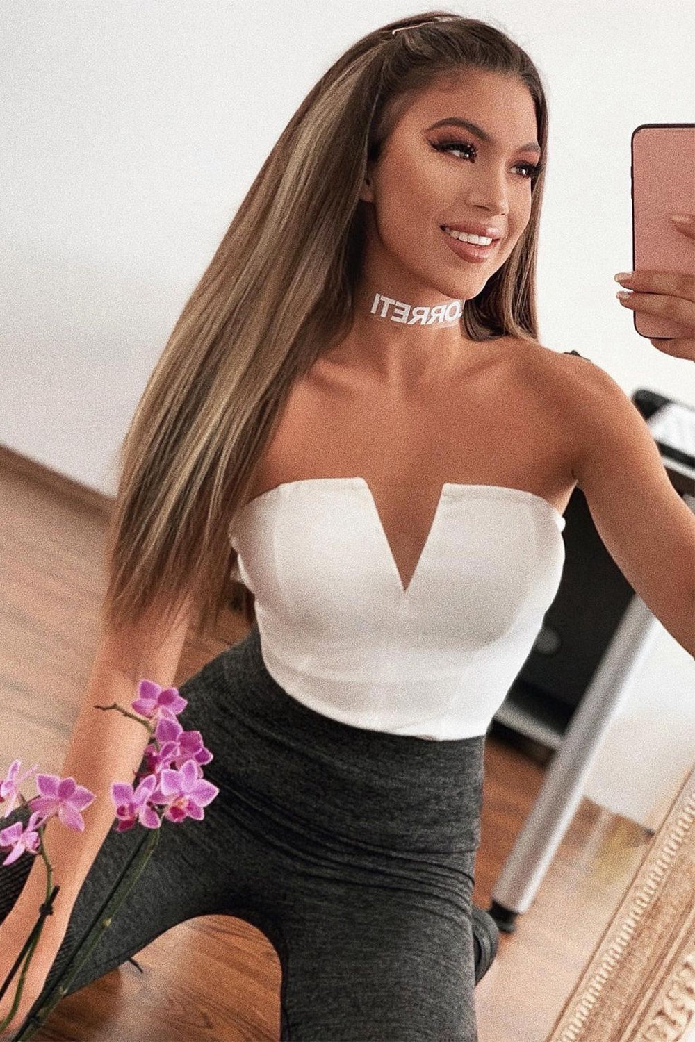 MINI CROP TOP TRICOT WHITE