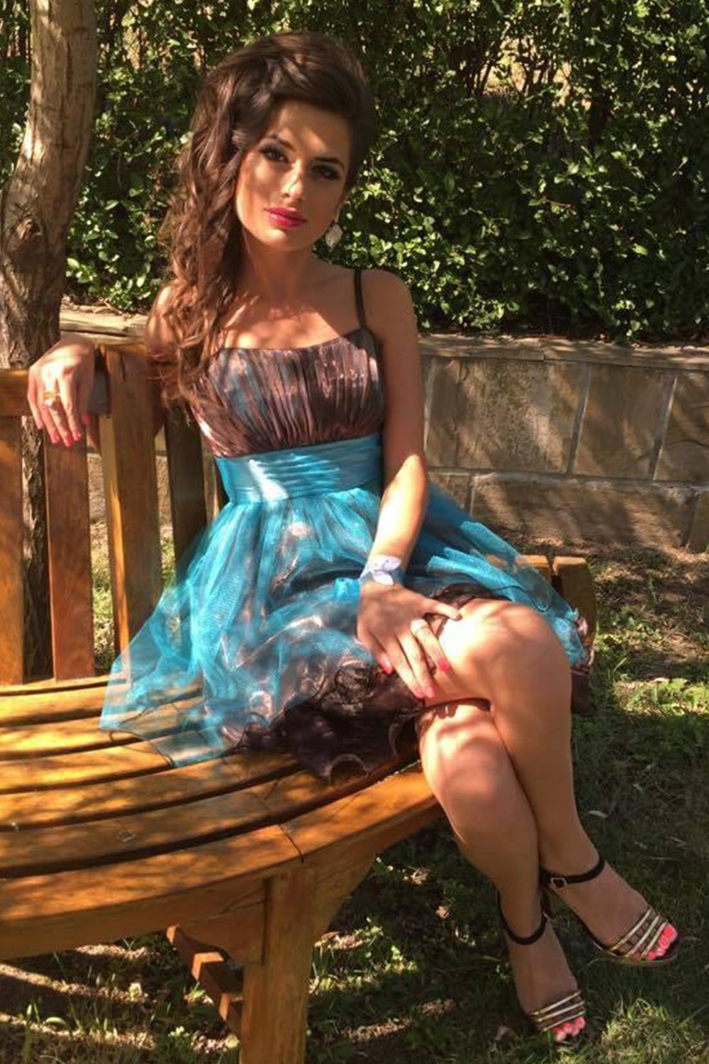 MINI DRESS TULLE LIGHT BLUE  AND BLACK