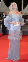 MAXI SKIRT AND CROP TOP AND SKARF SET CROATIA LACE FEATHERS SILVER