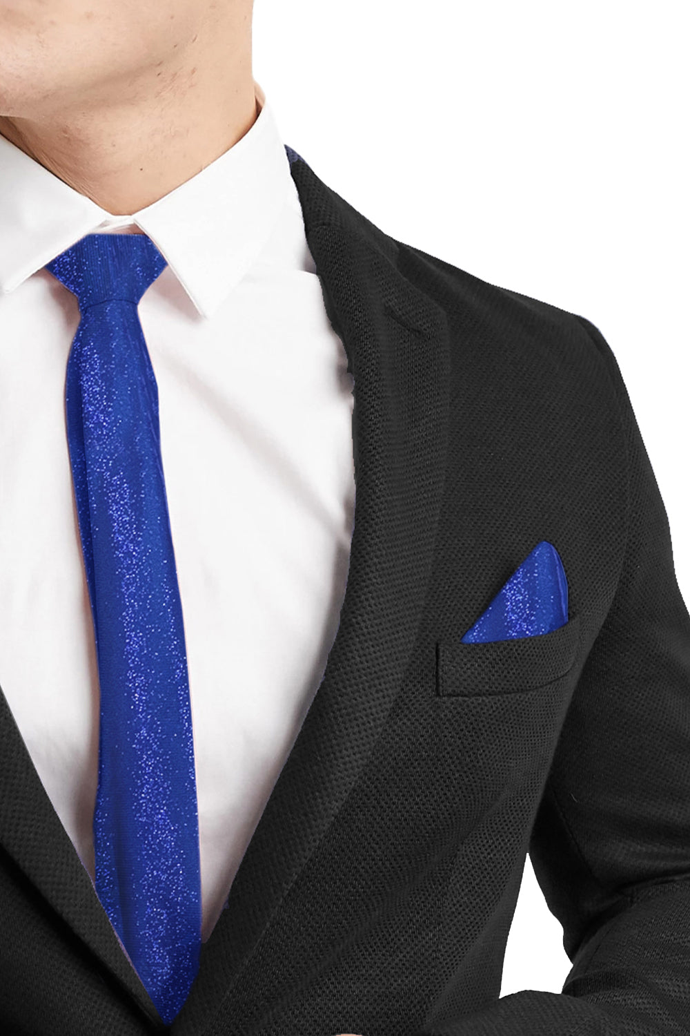 BOUTONNIERE GLITTER TRICOT COBALT BLUE
