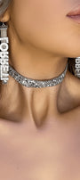 CHOKER SPARKLE RHINESTONE SILVER