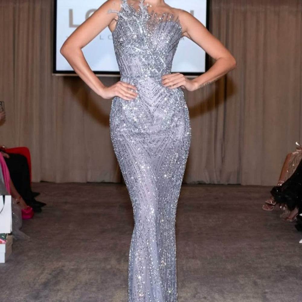 ДЪЛГА РОКЛЯ ELLY КАМЪНИ ГРАФИТ