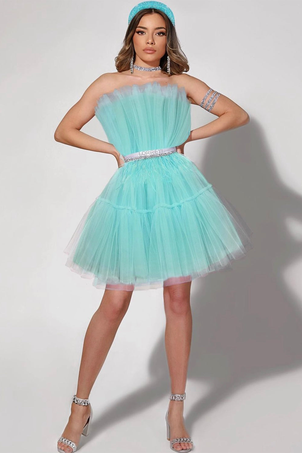 MINI DRESS BARBIE TULLE MINT