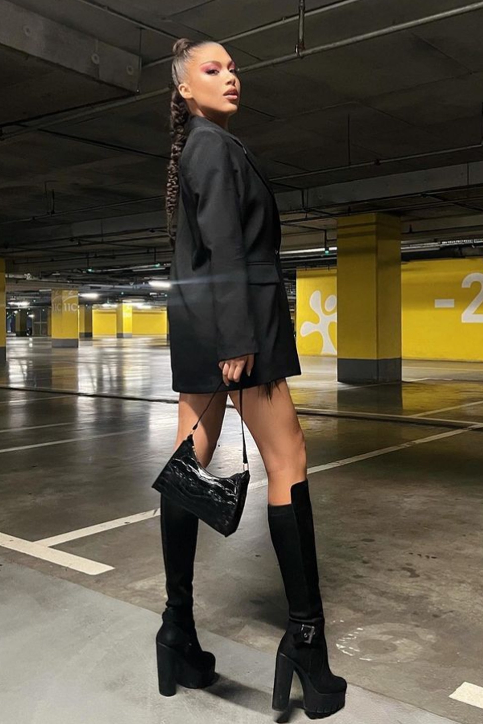 BLAZER CHIC BI-STRETCH FABRIC BLACK