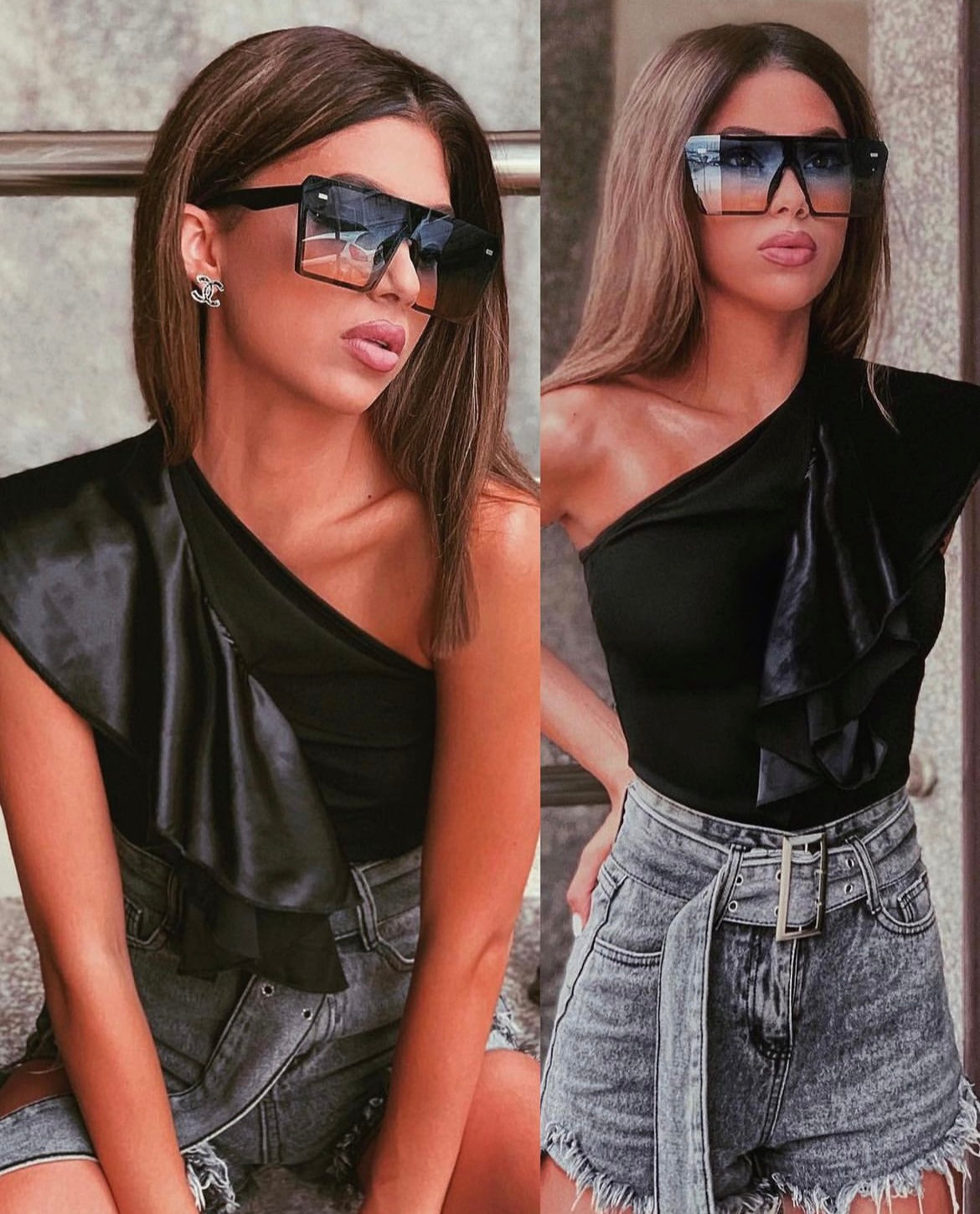 MINI CROP TOP TRICOT BLACK