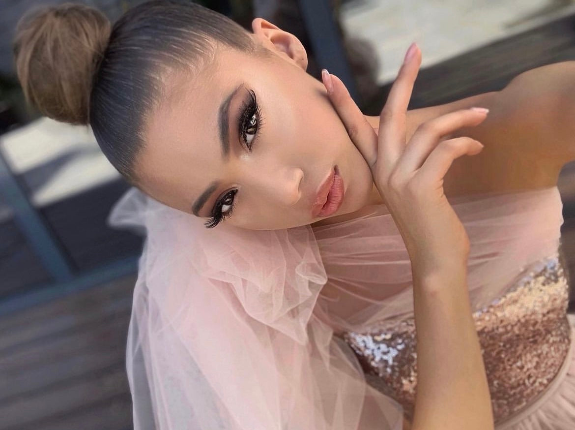 МИНИ СЕТ ТОП С ПОЛА BALLERINA ПАЙЕТИ ТЮЛ РОЗОВО ЗЛАТО