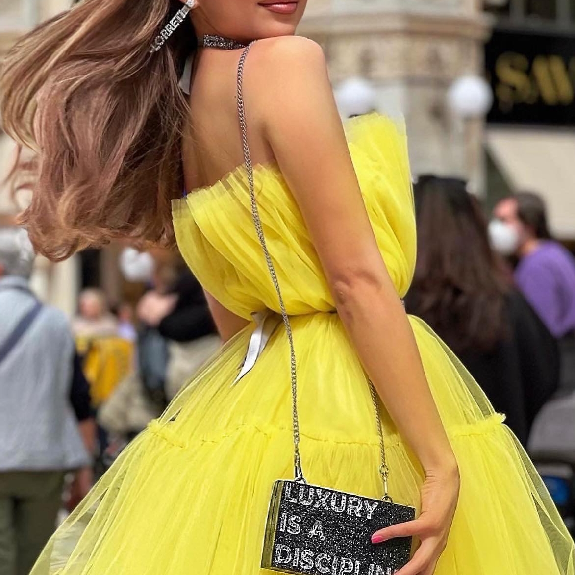 MINI DRESS BARBIE TULLE YELLOW