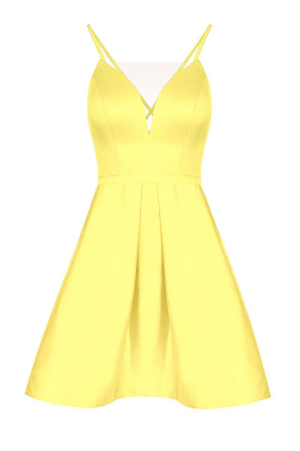 MINI SKIRT AND CROP TOP SET ALLY SATIN YELLOW