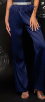МAXI SET TOP CON GONNA GRACELYN PIZZO GLITTERATO RASO VERDE SCURO