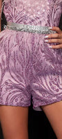 MAXI CONJUNTO TOP CON FALDA GRACELYN ЕNCAJE BRILLANTE SATÍN VERDE OSCURO