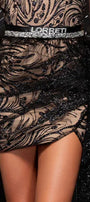 МAXI SET TOP CON GONNA GRACELYN PIZZO GLITTERATO RASO VERDE SCURO