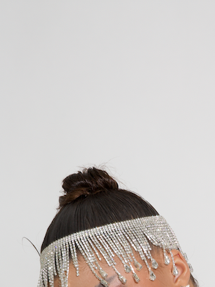HEAD ACCESSORY RHINESTONE SILVER