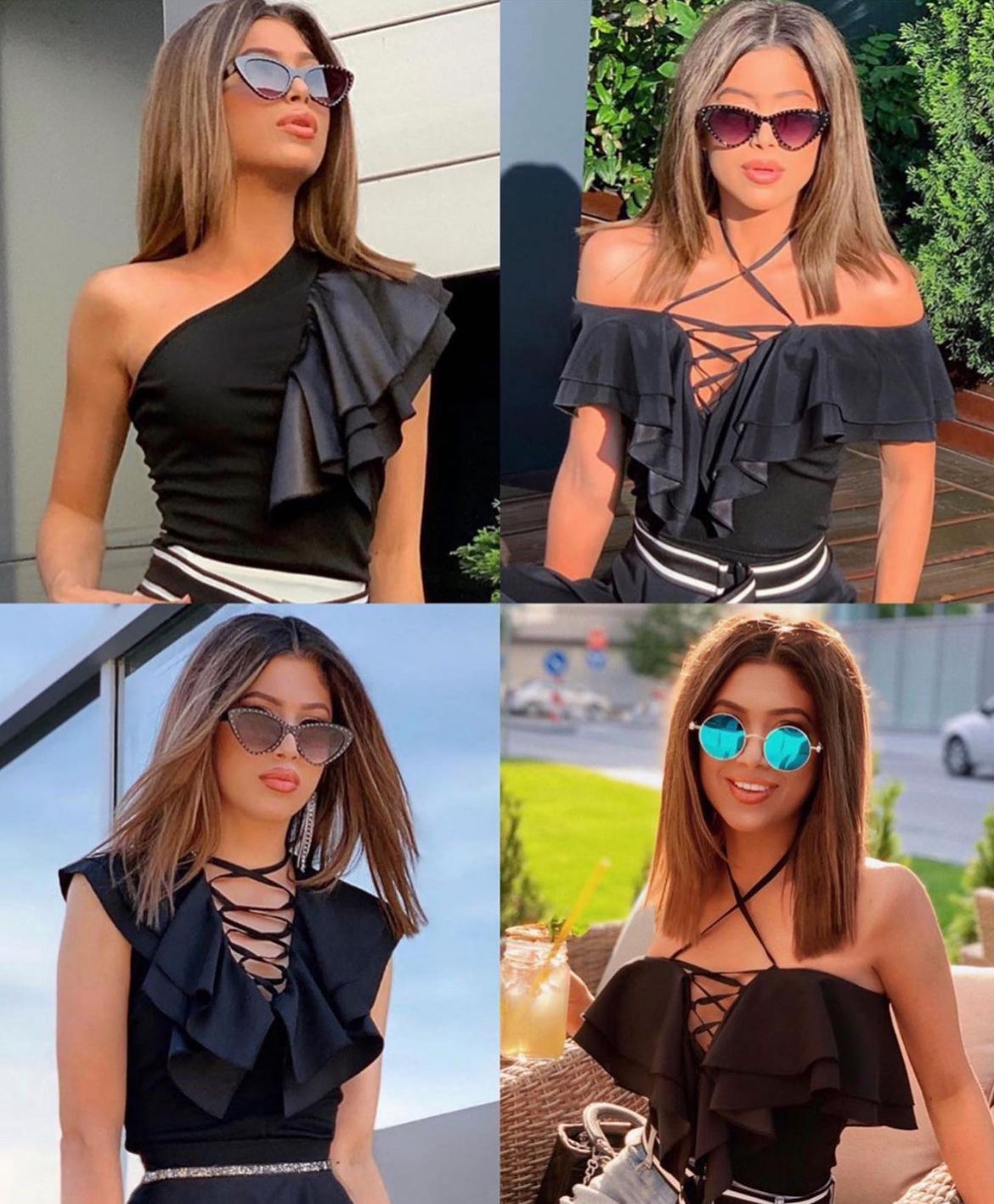 MINI CROP TOP TRICOT BLACK