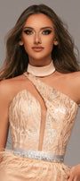 МAXI SET TOP CON GONNA GRACELYN PIZZO GLITTERATO RASO VERDE SCURO