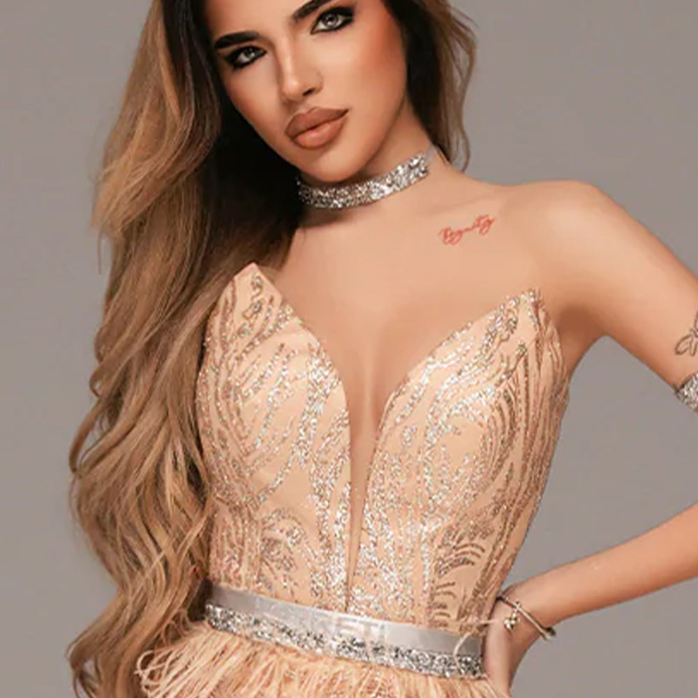 ТОП AMORE ДАНТЕЛА ГЛИТЕР ЗЛАТЕН