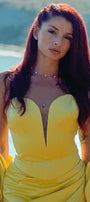 МAXI SET TOP CON GONNA JANA RASO GIALLO