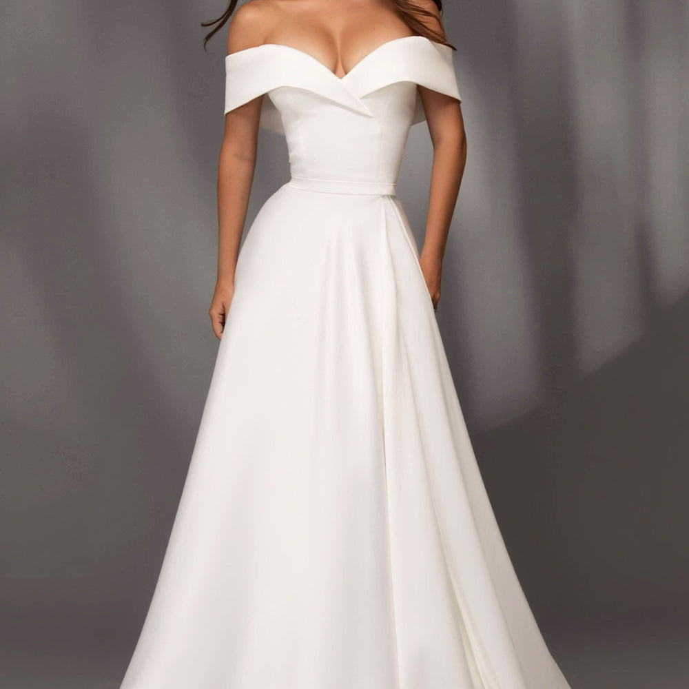 MAXI SKIRT AND CROP TOP SET ALEXANDRA SATIN WHITE