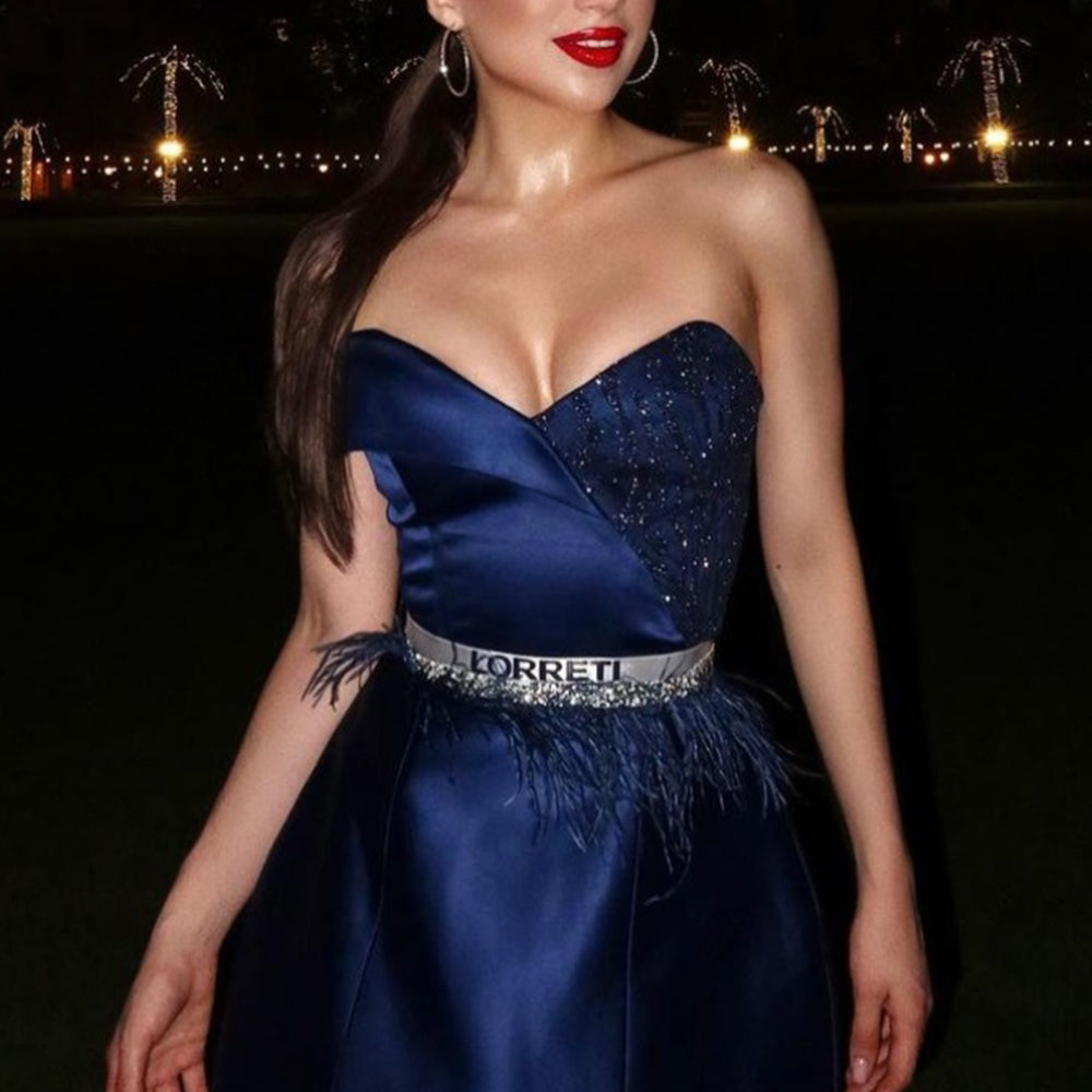 ΜΊΝΙ ΣΕΤ ΤΟΠ ΜΕ ΦΟΎΣΤΑ MILEY ΓΚΛΊΤΕΡ ΔΑΝΤΈΛΑ ΣΑΤΈΝ ΣΚΟΎΡΟ ΜΠΛΕ