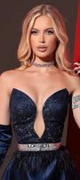 МAXI SET TOP CON GONNA GRACELYN PIZZO GLITTERATO RASO VERDE SCURO