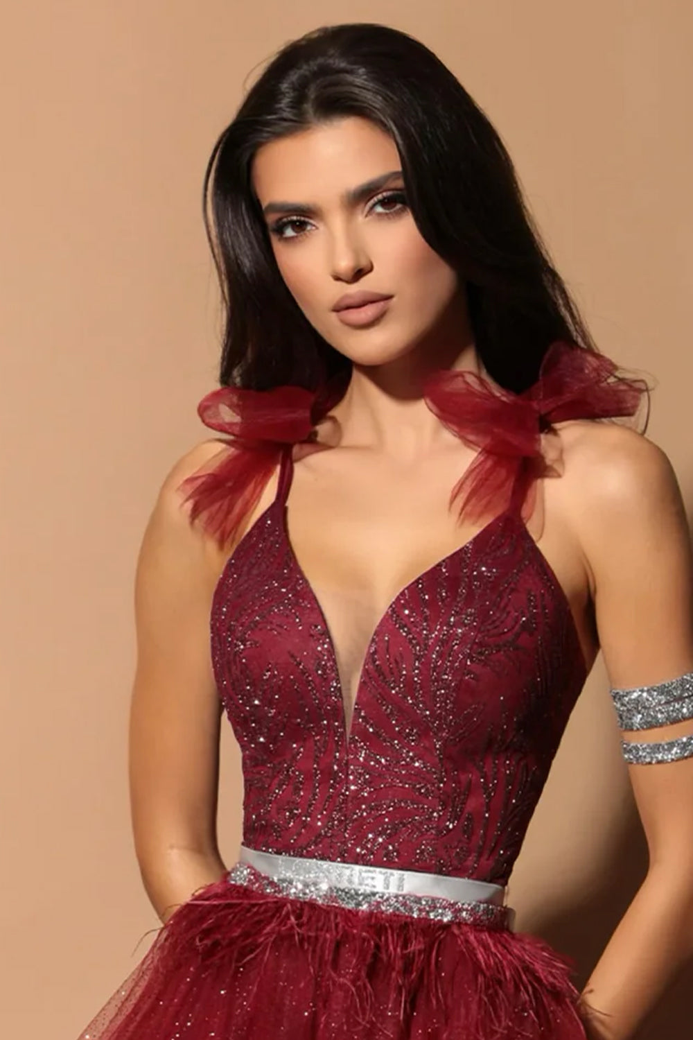 ТОП ADRIANA ДАНТЕЛА ГЛИТЕР БОРДО