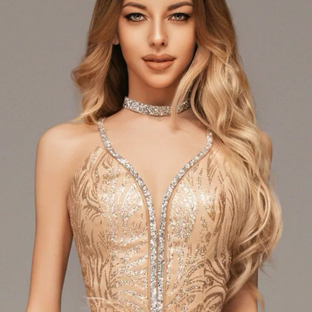 ТОП CANDICE ГЛИТЕР ДАНТЕЛА КАМЪНИ ЗЛАТЕН