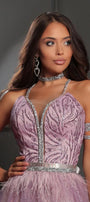 МAXI SET TOP CON GONNA GRACELYN PIZZO GLITTERATO RASO VERDE SCURO