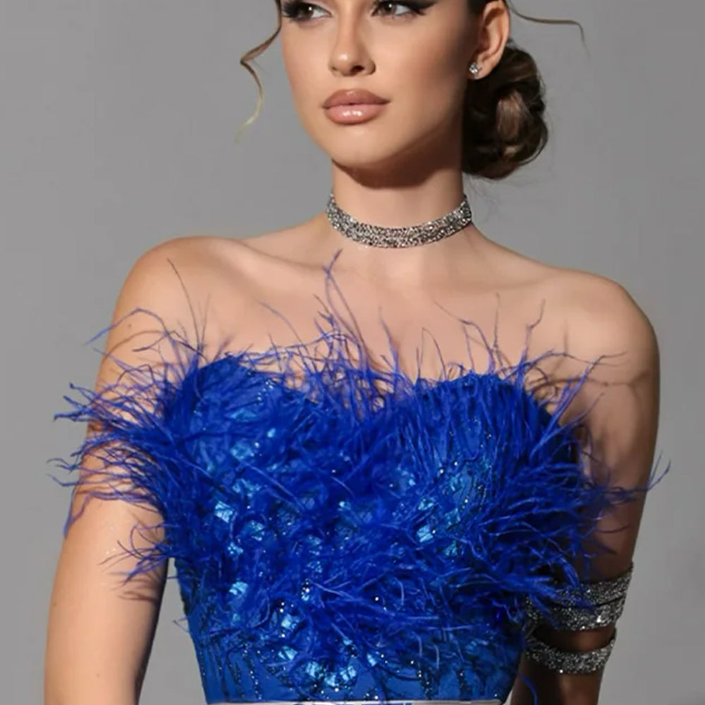 МAXI SET TOP CON GONNA GRACELYN PIZZO GLITTERATO RASO VERDE SCURO