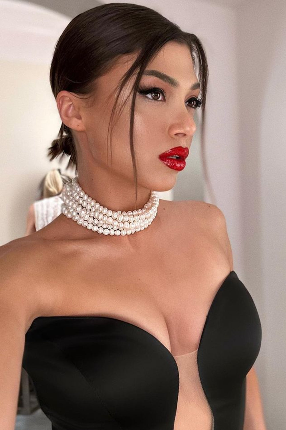 ДЪЛЪГ СЕТ ТОП С ПОЛА TESSA САТЕН ЧЕРЕН