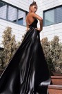 MAXI DRESS CELIN SATIN BLACK