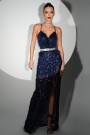 МAXI VESTITO ALAIA PAILLETTES BLU SCURO