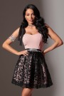 MINI DRESS MARISSA TRICOT LACE PINK AND BLACK