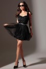 MINI DRESS MARY LACE TULLE BLACK